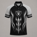 Las Vegas Raiders Graphic Raglan Polo Shirt