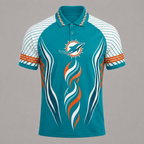 Miami Dolphins Graphic Raglan Polo Shirt
