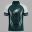 Philadelphia Eagles Graphic Raglan Polo Shirt