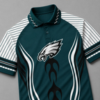 Philadelphia Eagles Graphic Raglan Polo Shirt