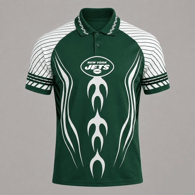 New York Jets Graphic Raglan Polo Shirt Main image
