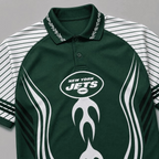 New York Jets Graphic Raglan Polo Shirt