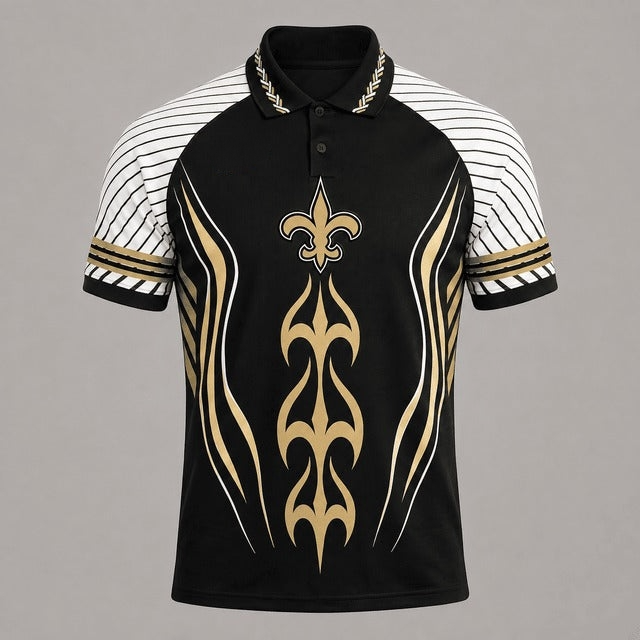 New Orleans Saints Graphic Raglan Polo Shirt Main image