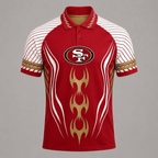 San Francisco 49ers Print Raglan Polo Shirt