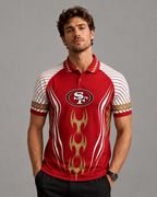 San Francisco 49ers Print Raglan Polo Shirt
