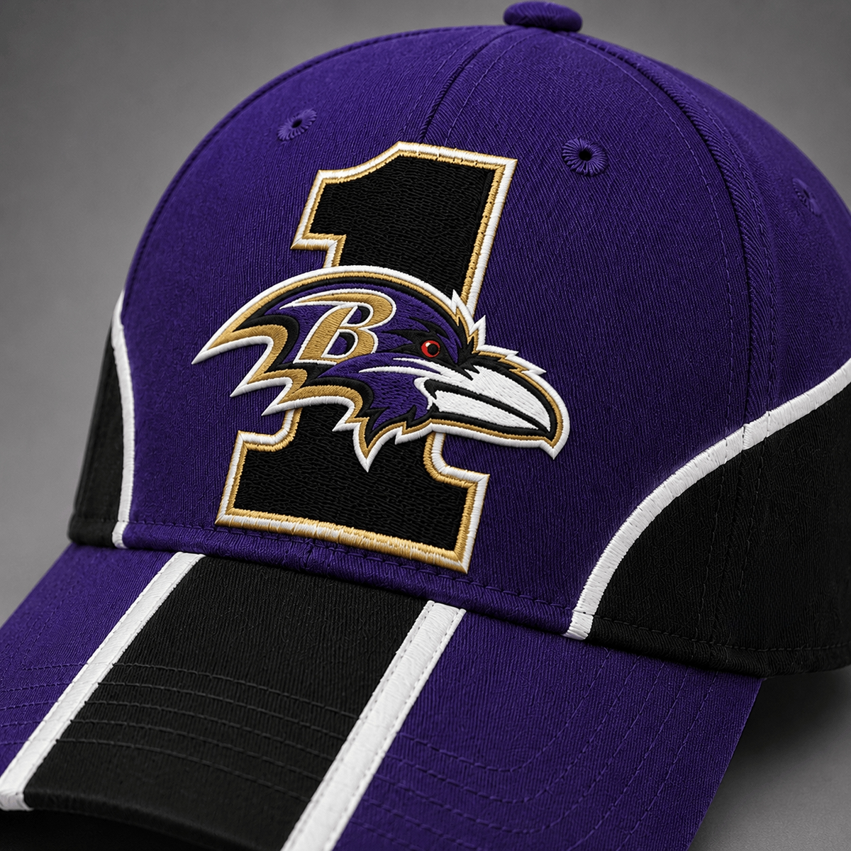 Baltimore Ravens #1 Team Logo Baseball Cap