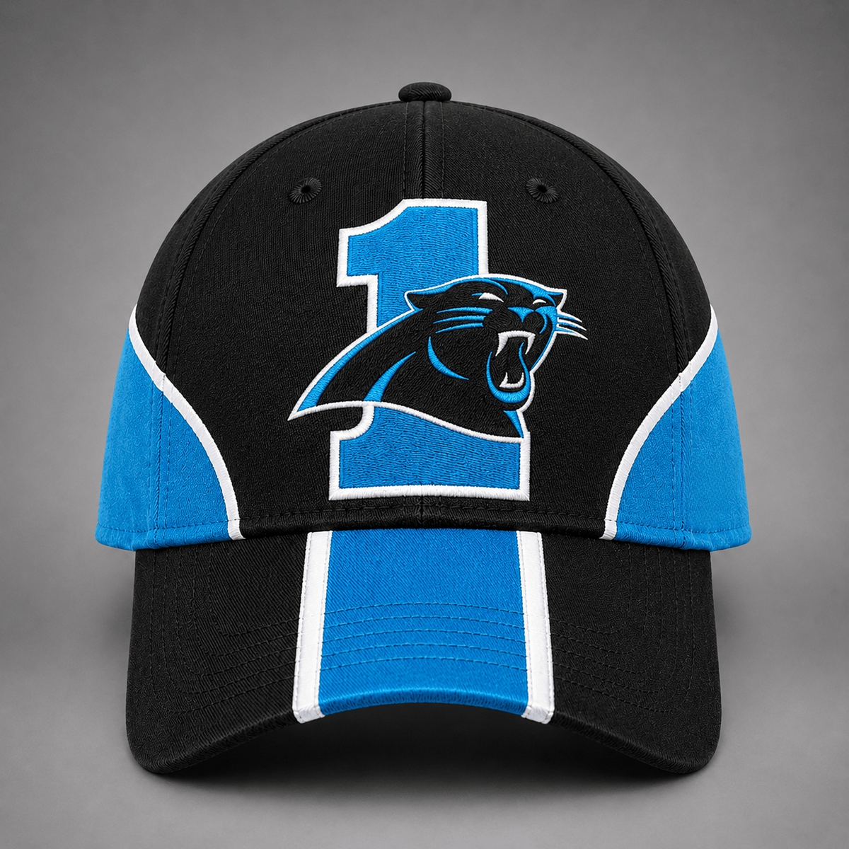 Color‑Block Carolina Panthers #1 Team Logo Baseball Cap Main image