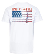 Fishin' And Free USA Flag T-shirt