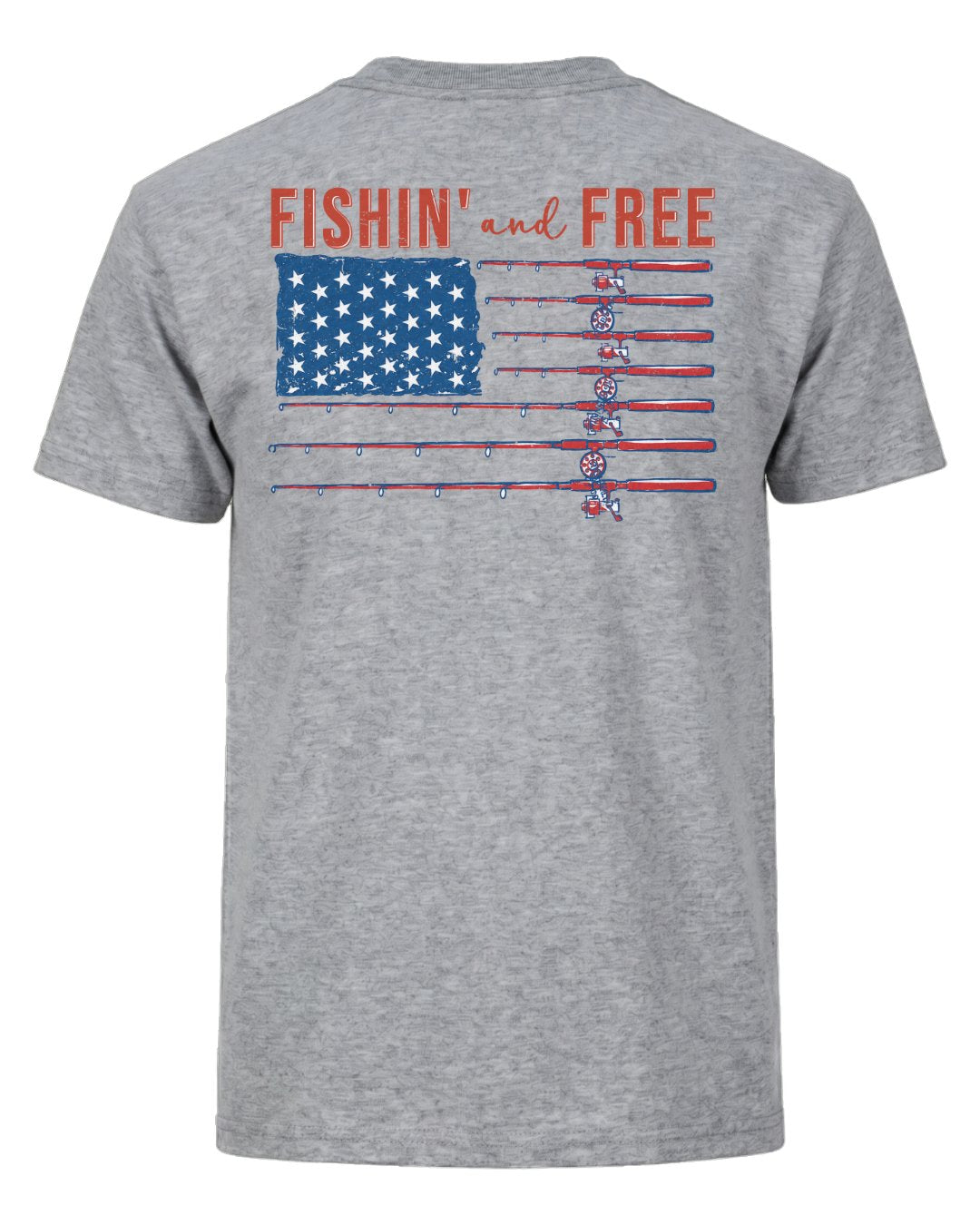 Fishin' And Free USA Flag T-shirt