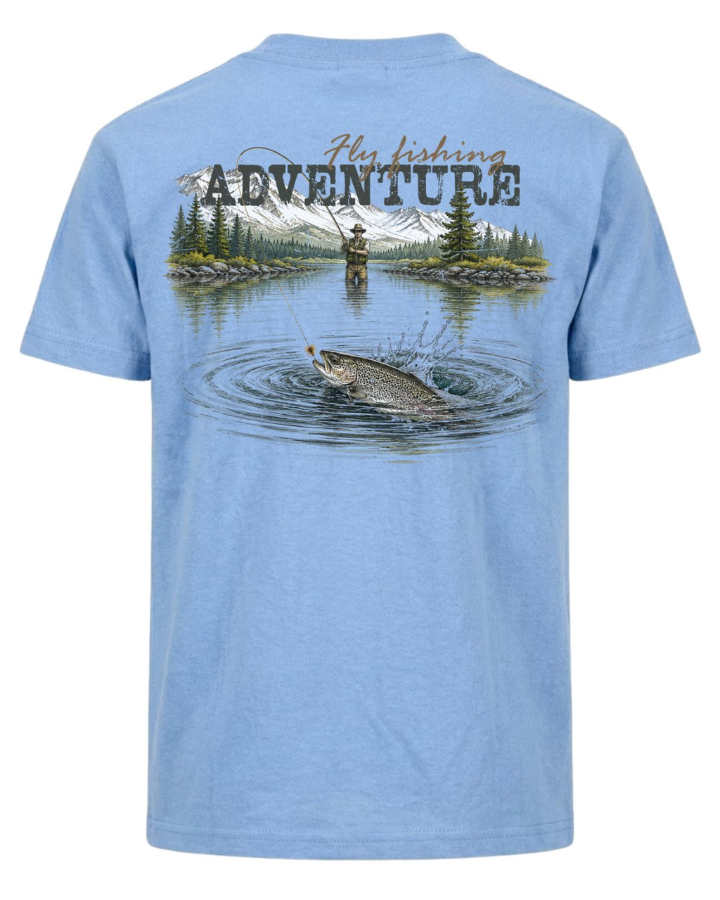 Fly Fishing Adventure Mountain T-shirt