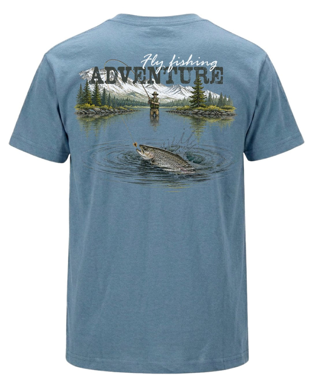 Fly Fishing Adventure Mountain T-shirt