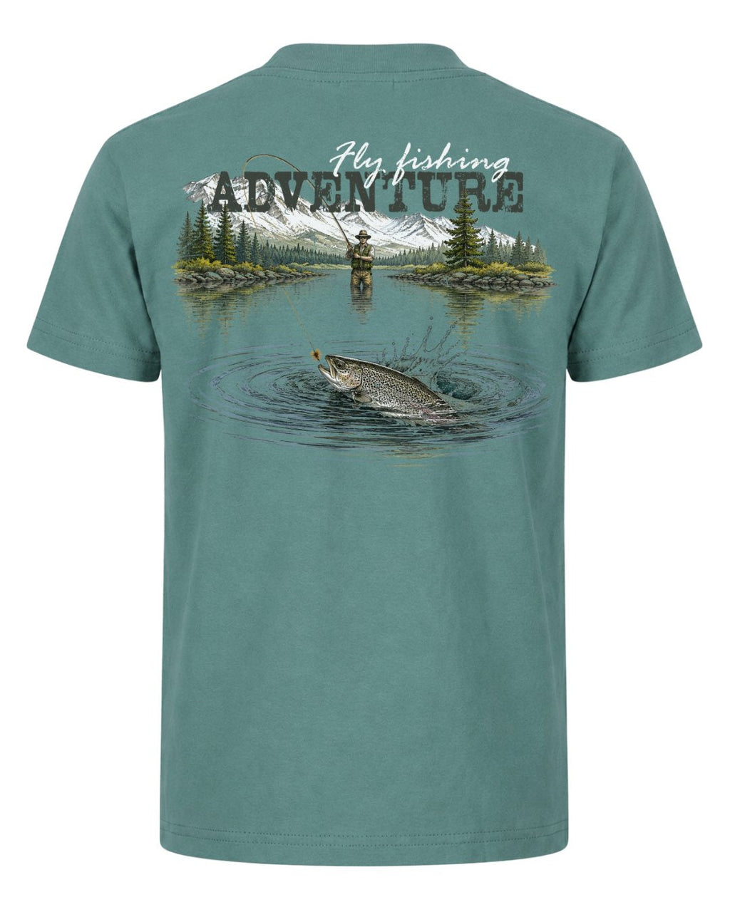 Fly Fishing Adventure Mountain T-shirt