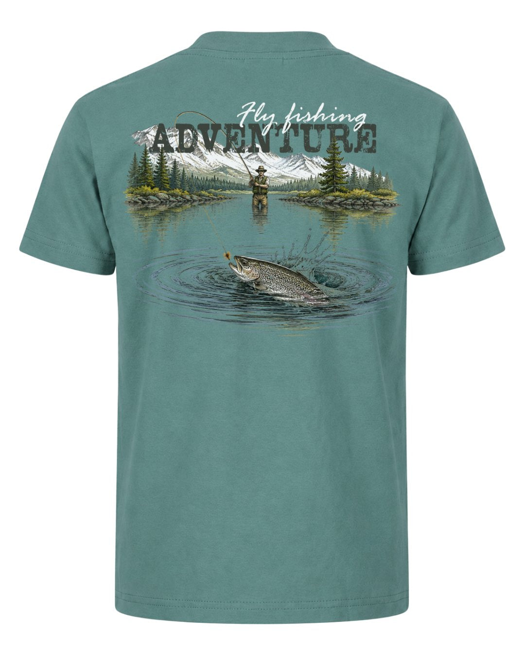 Fly Fishing Adventure Mountain T-shirt