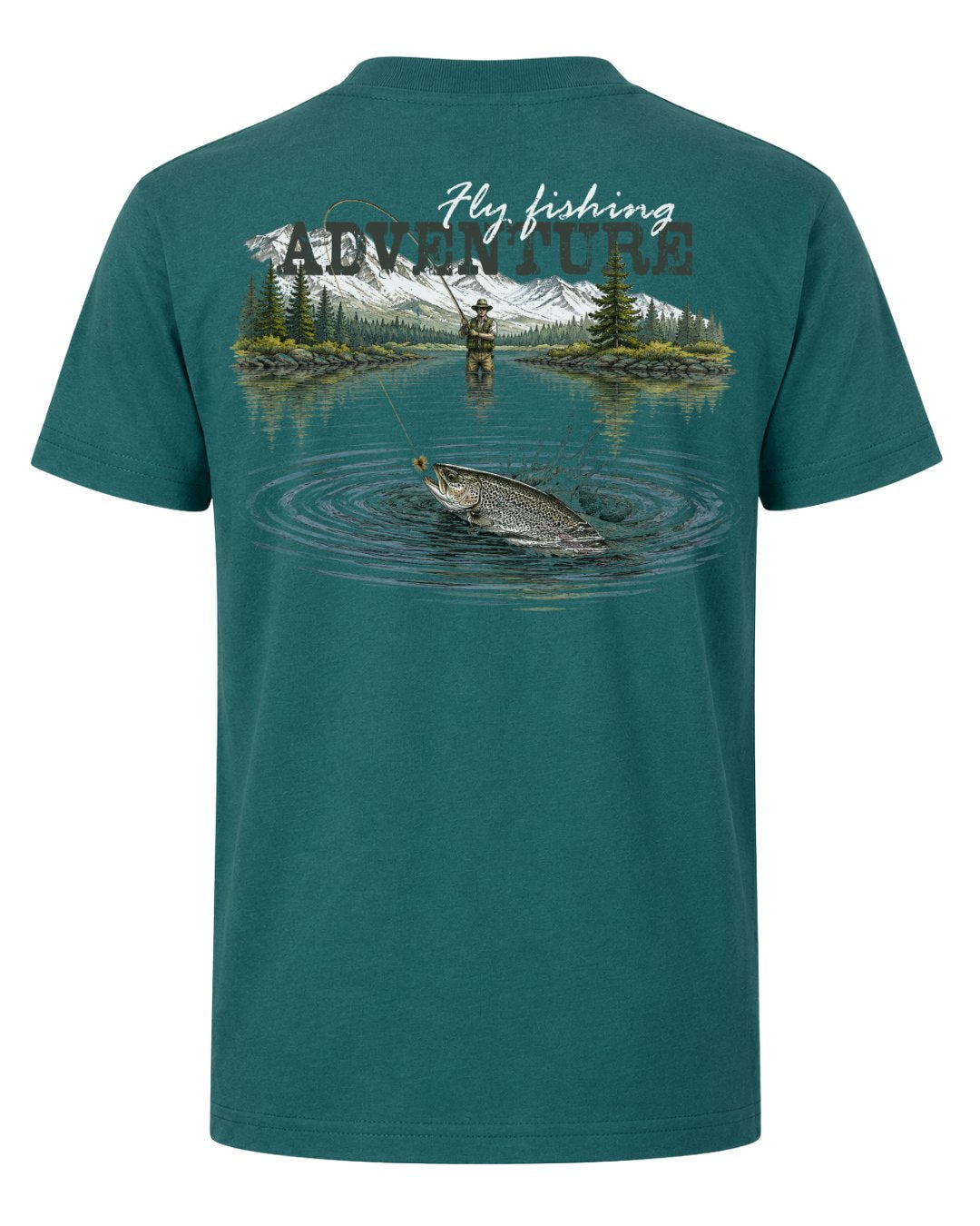 Fly Fishing Adventure Mountain T-shirt