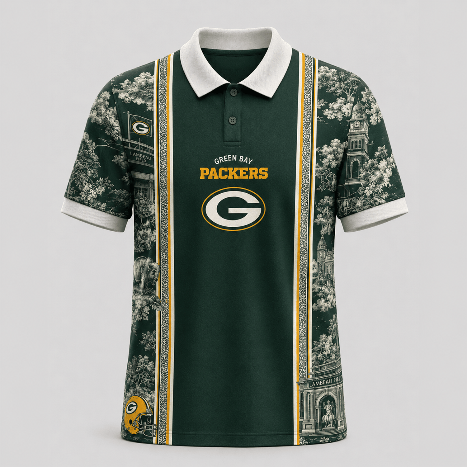 GB x NFL Heritage Cityscape Polo Shirt for Loyal Fans Main image