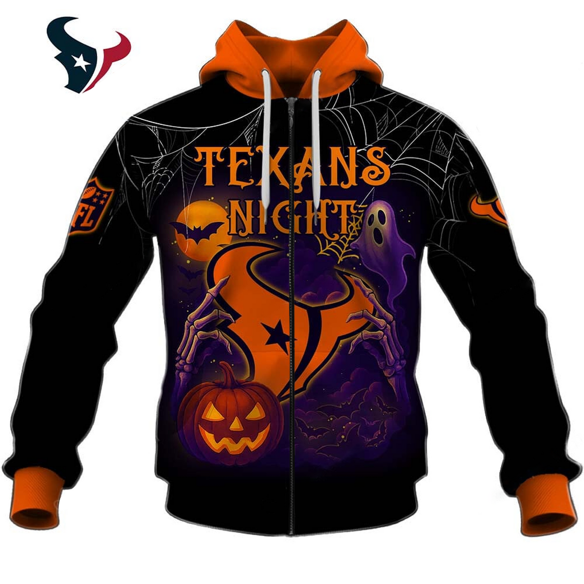 HOU X NFL Halloween Night 3D Shirt