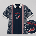 HOU x NFL Heritage Cityscape Polo Shirt for Loyal Fans