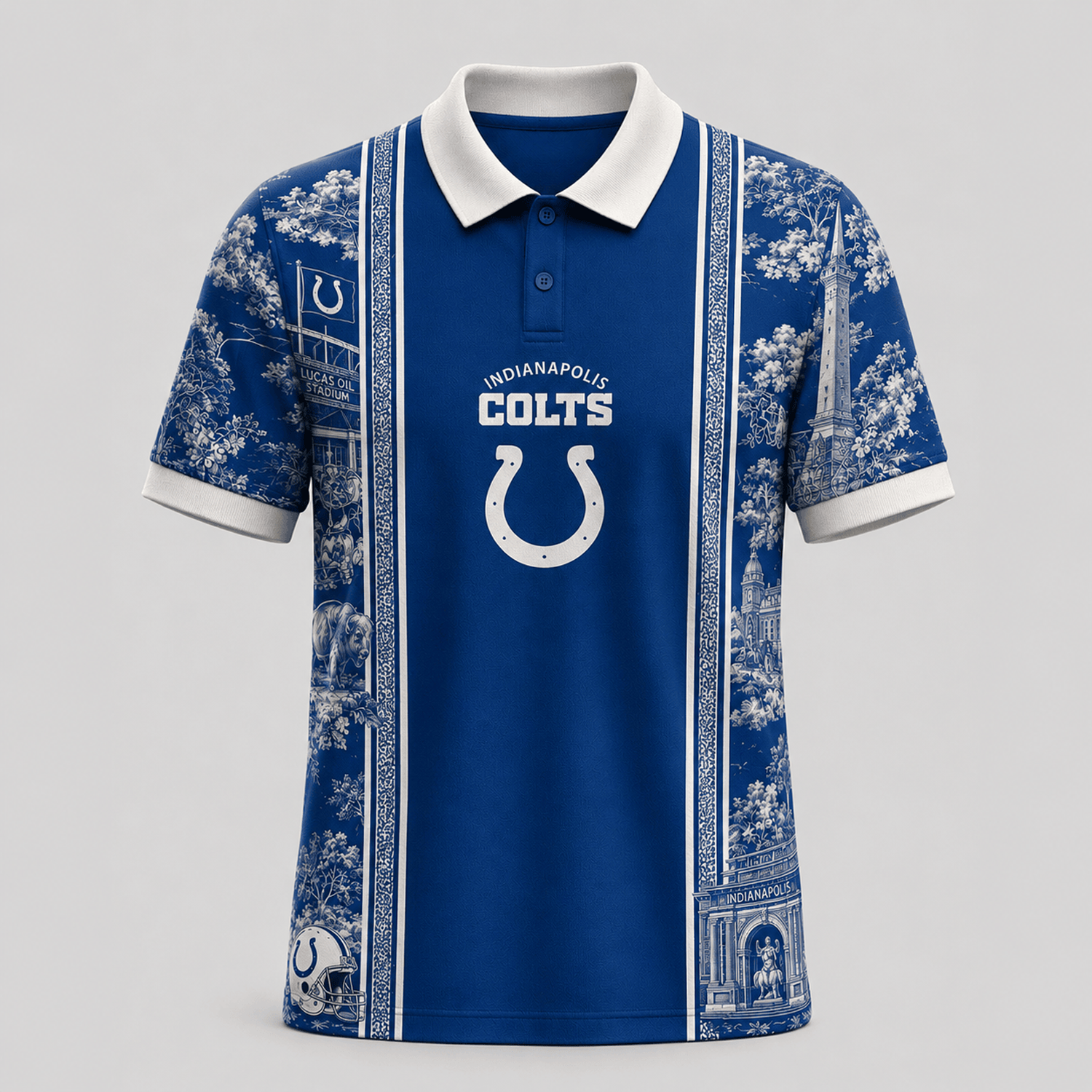IND x NFL Heritage Cityscape Polo Shirt for Loyal Fans Main image