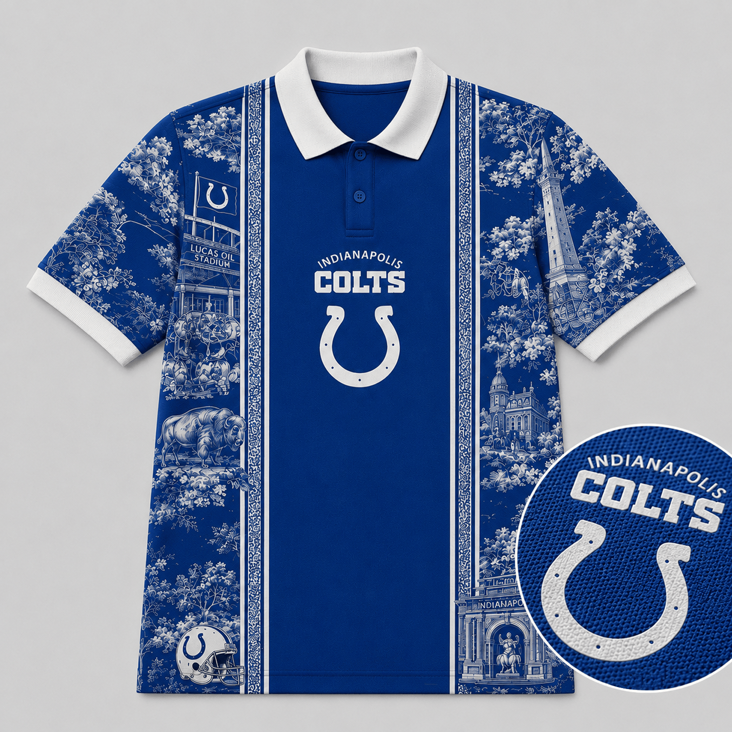 IND x NFL Heritage Cityscape Polo Shirt for Loyal Fans Secondary image