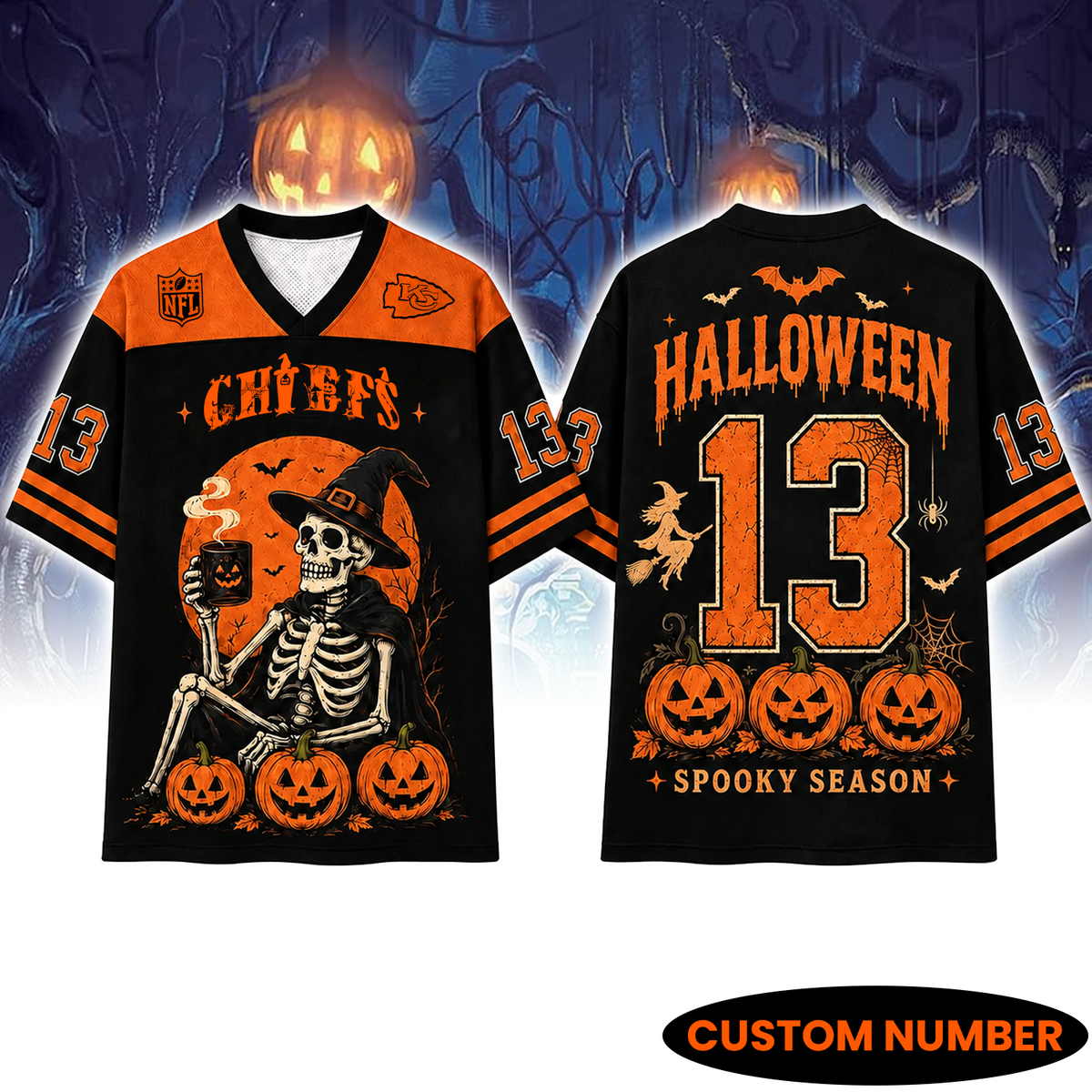 KCC x NFL Witch Skeleton Mesh Shirt Main image