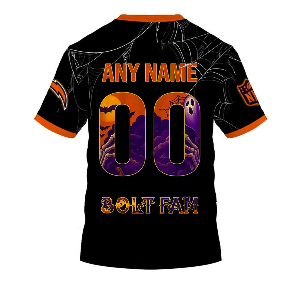 LAC X NFL Halloween Night 3D Shirt Custom Name For Fan
