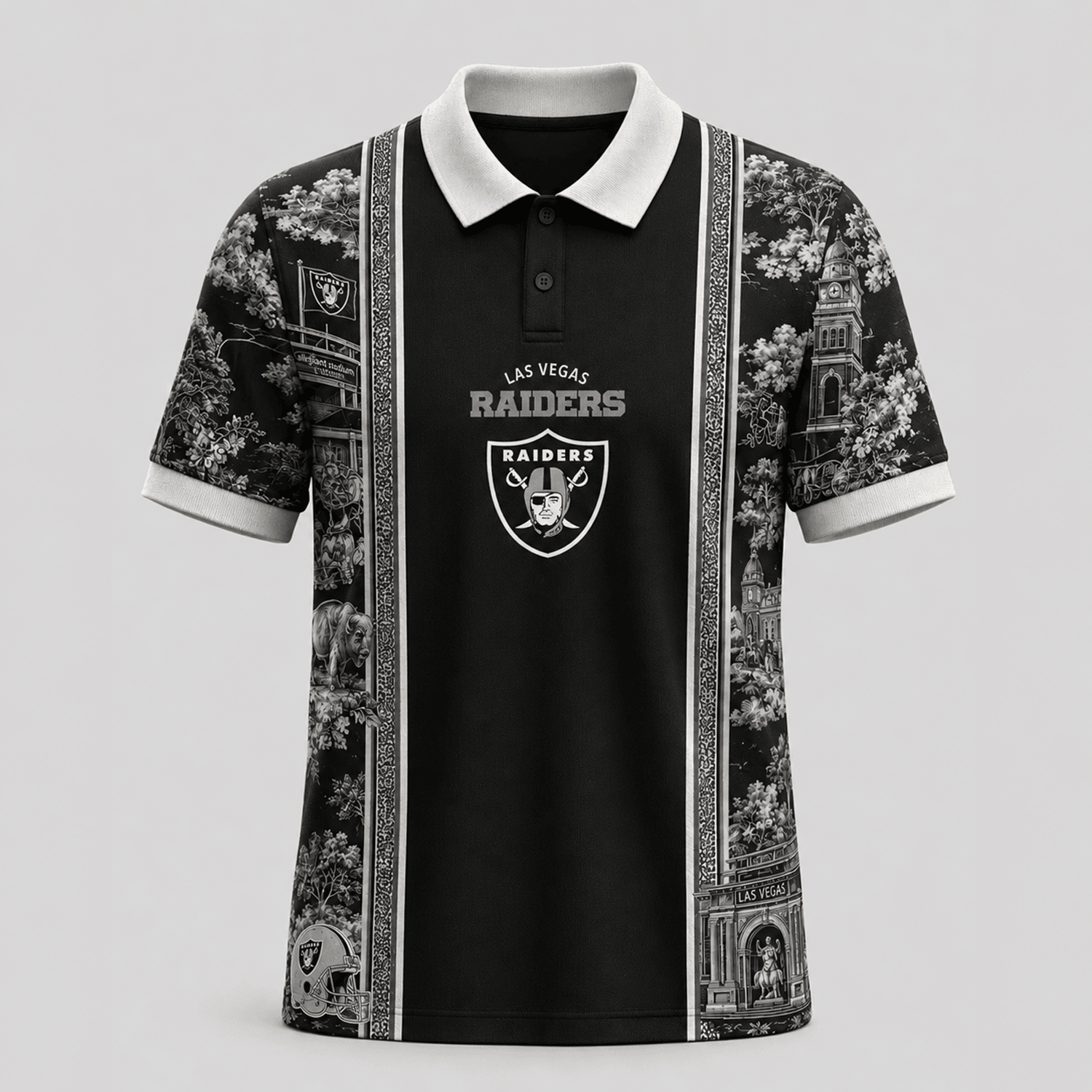 LV x NFL Heritage Cityscape Polo Shirt for Loyal Fans Main image