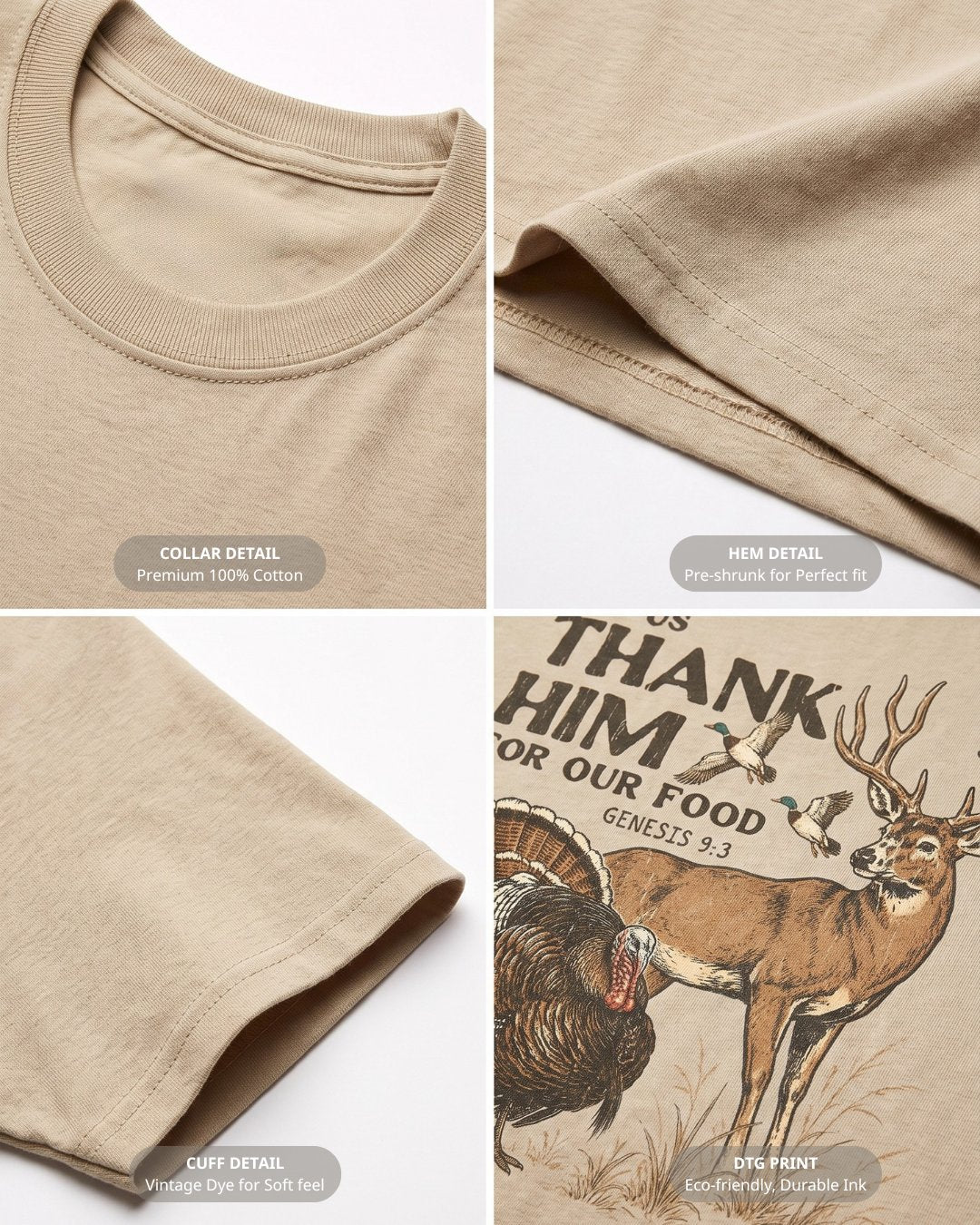 Let Us Thank Him For Our Food T-shirt Secondary image