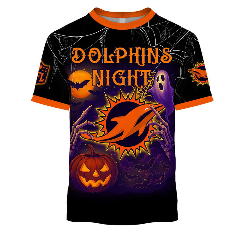 MIA X NFL Halloween Night 3D Shirt Custom Name For Fan