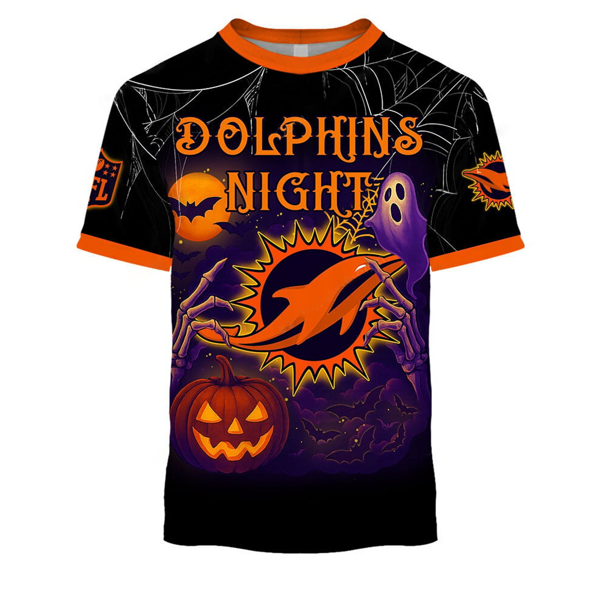 MIA X NFL Halloween Night 3D Shirt Custom Name For Fan