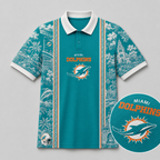 MIA x NFL Heritage Cityscape Polo Shirt for Loyal Fans