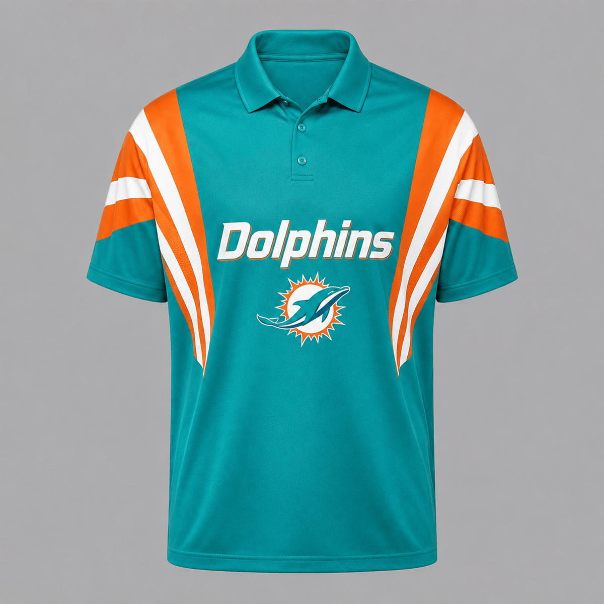 MIA x NFL Sleeve Collared Sports Polo Shirt Main image