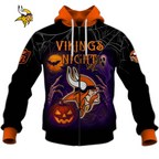 MIN X NFL Halloween Night 3D Shirt Custom Name For Fan