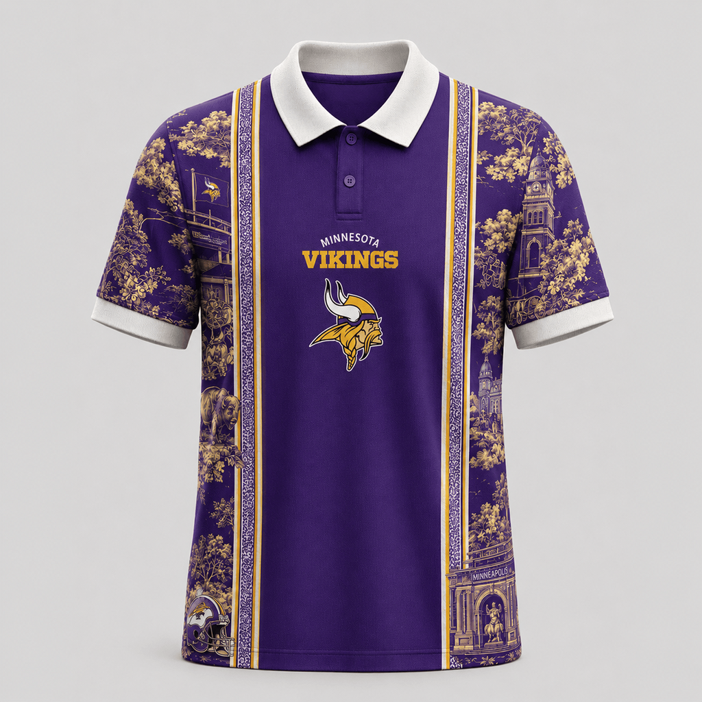 MIN x NFL Heritage Cityscape Polo Shirt for Loyal Fans