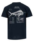 Mahi Mahi Anatomy Blueprint T-shirt