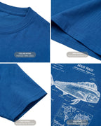 Mahi Mahi Anatomy Blueprint T-shirt
