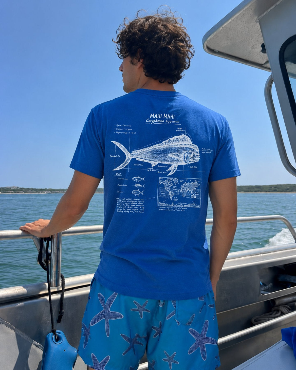 Mahi Mahi Anatomy Blueprint T-shirt