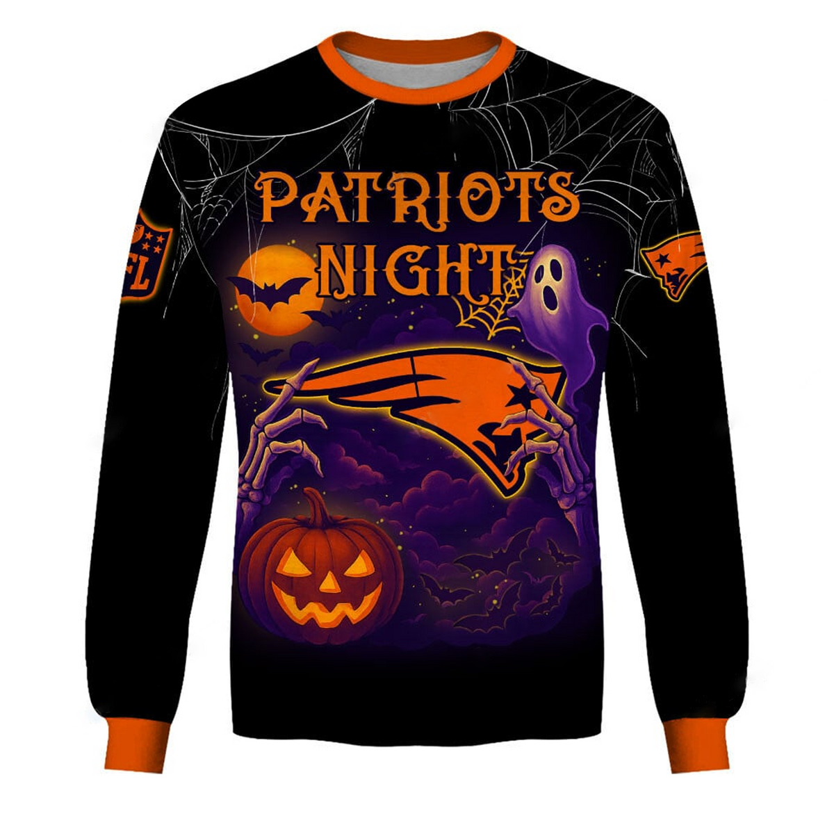 NE X NFL Halloween Night 3D Shirt