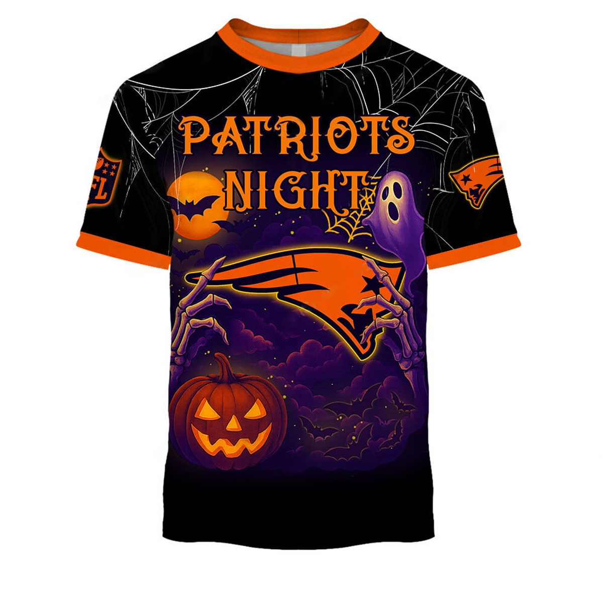 NE X NFL Halloween Night 3D Shirt