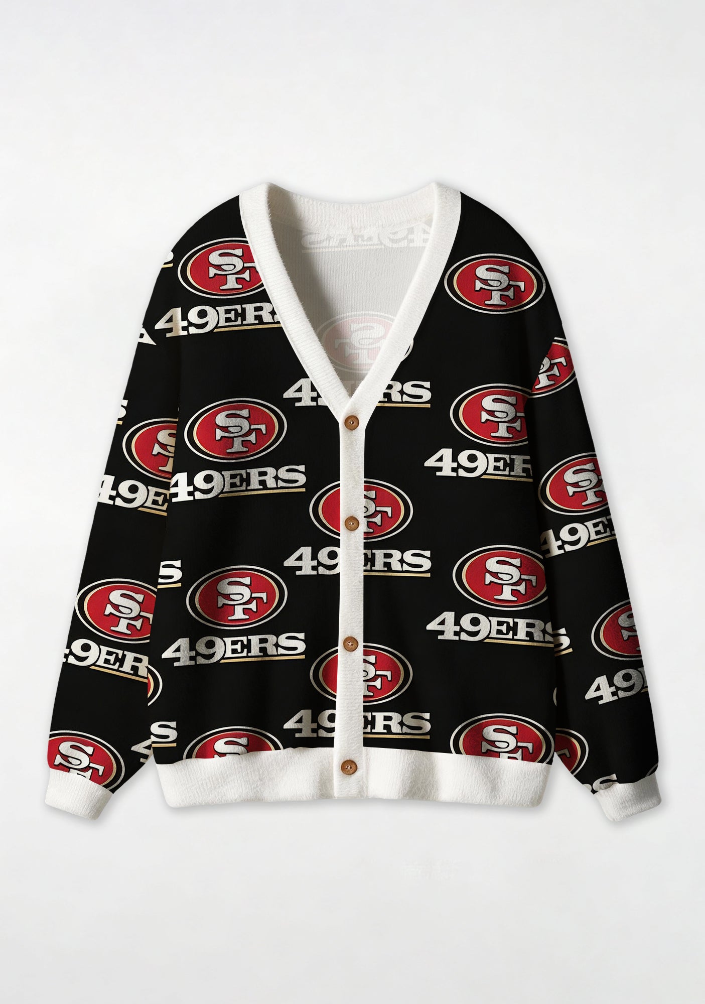 San Francisco 49ers All‑Over Print Lightweight Cardigan Secondary image