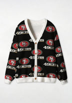 San Francisco 49ers All‑Over Print Lightweight Cardigan