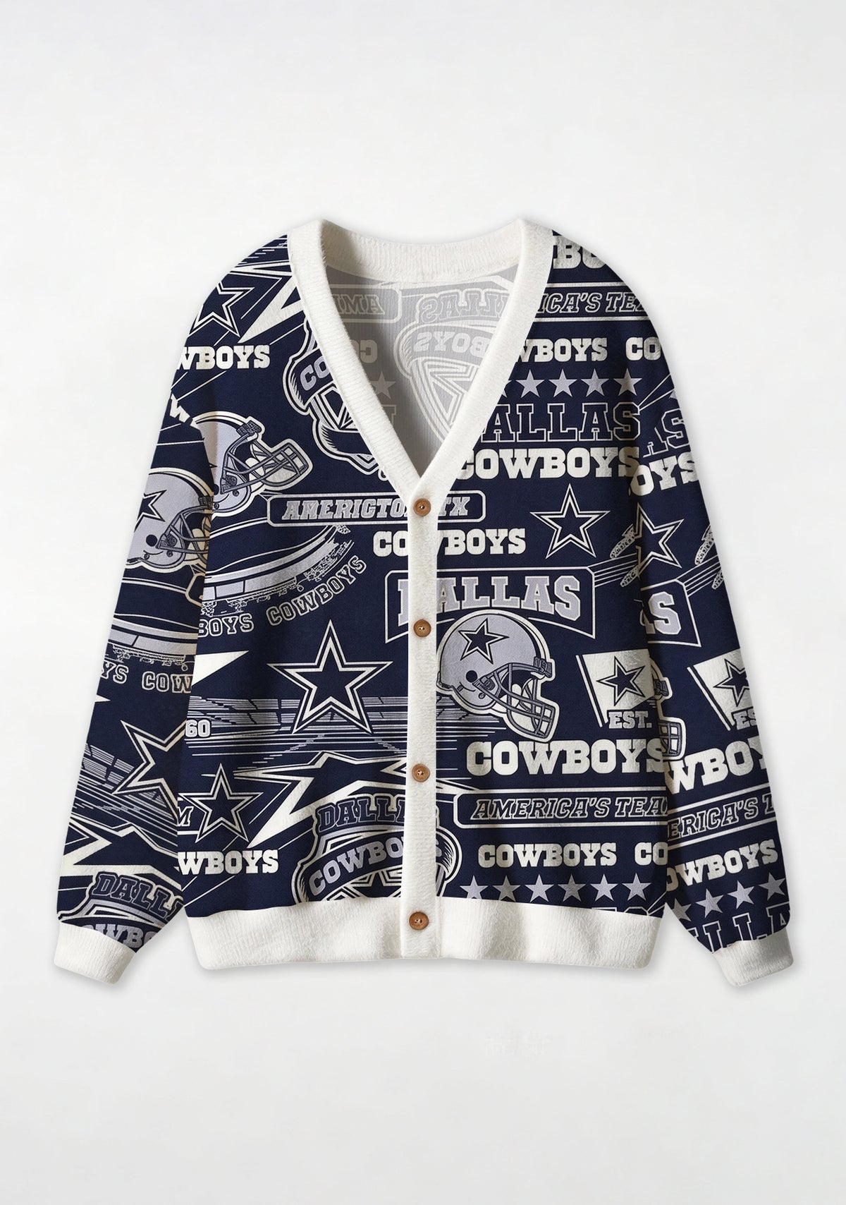 America’s Team Dallas Cowboys All‑Over Print Lightweight Cardigan Main image