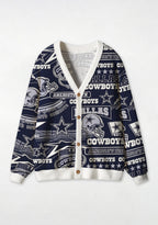 America’s Team Dallas Cowboys All‑Over Print Lightweight Cardigan