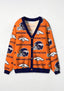 Denver Broncos Helmet & Horse All‑Over Print Lightweight Cardigan