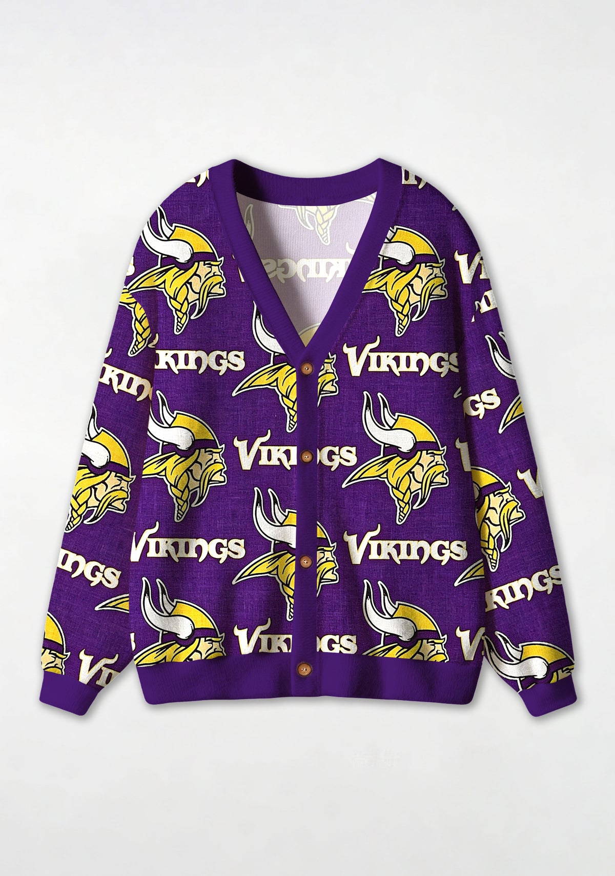 Minnesota Vikings Mascot All‑Over Print Lightweight Cardigan Main image