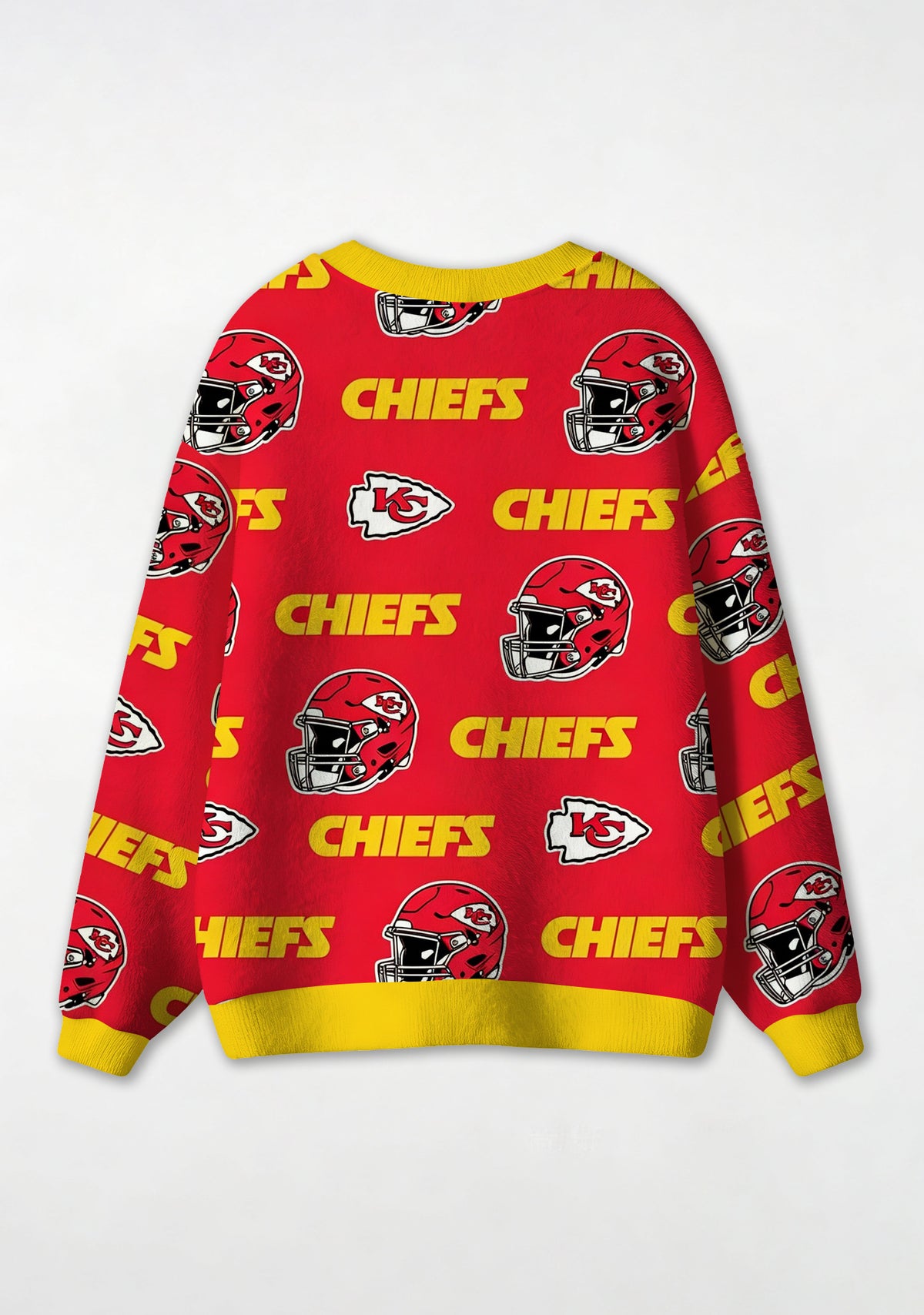 Kansas City Chiefs Helmet & Arrowhead All‑Over Print Lightweight Cardigan
