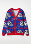 Buffalo Bills Helmet & Charging‑Buffalo Logo All‑Over Print Lightweight Cardigan