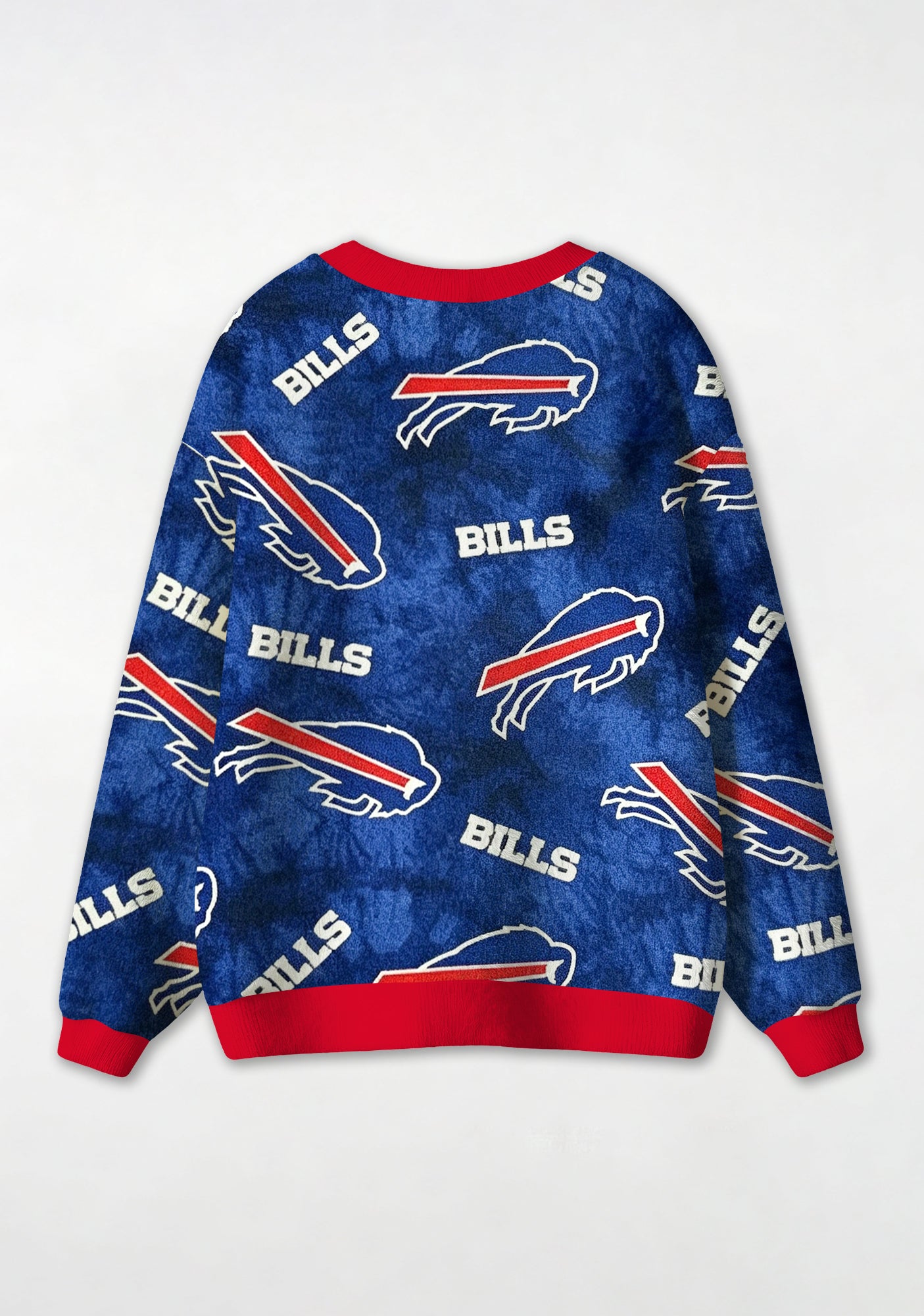 Buffalo Bills Tie‑Dye Background Mascot All‑Over Print Lightweight Cardigan Secondary image