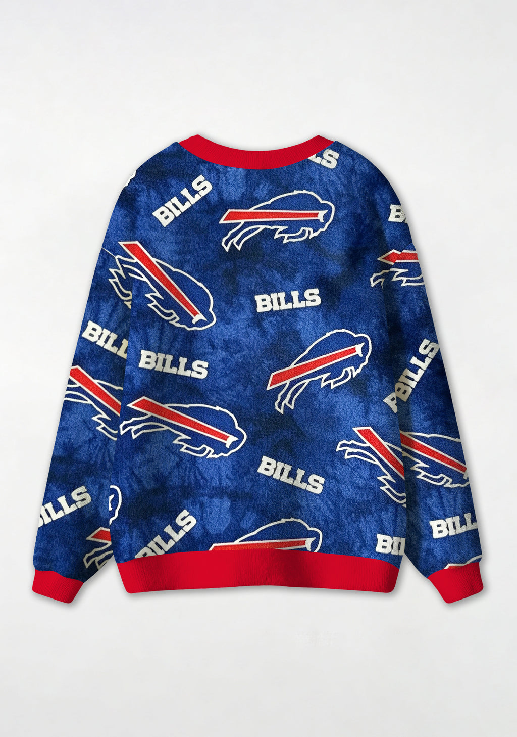 Buffalo Bills Tie‑Dye Background Mascot All‑Over Print Lightweight Cardigan