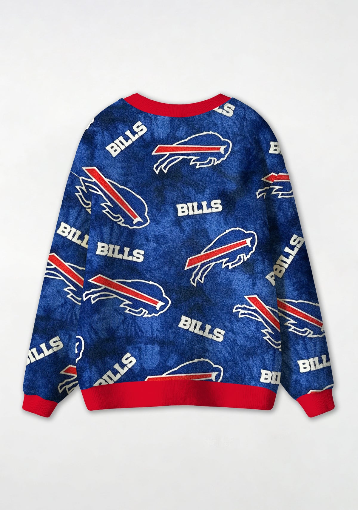 Buffalo Bills Tie‑Dye Background Mascot All‑Over Print Lightweight Cardigan