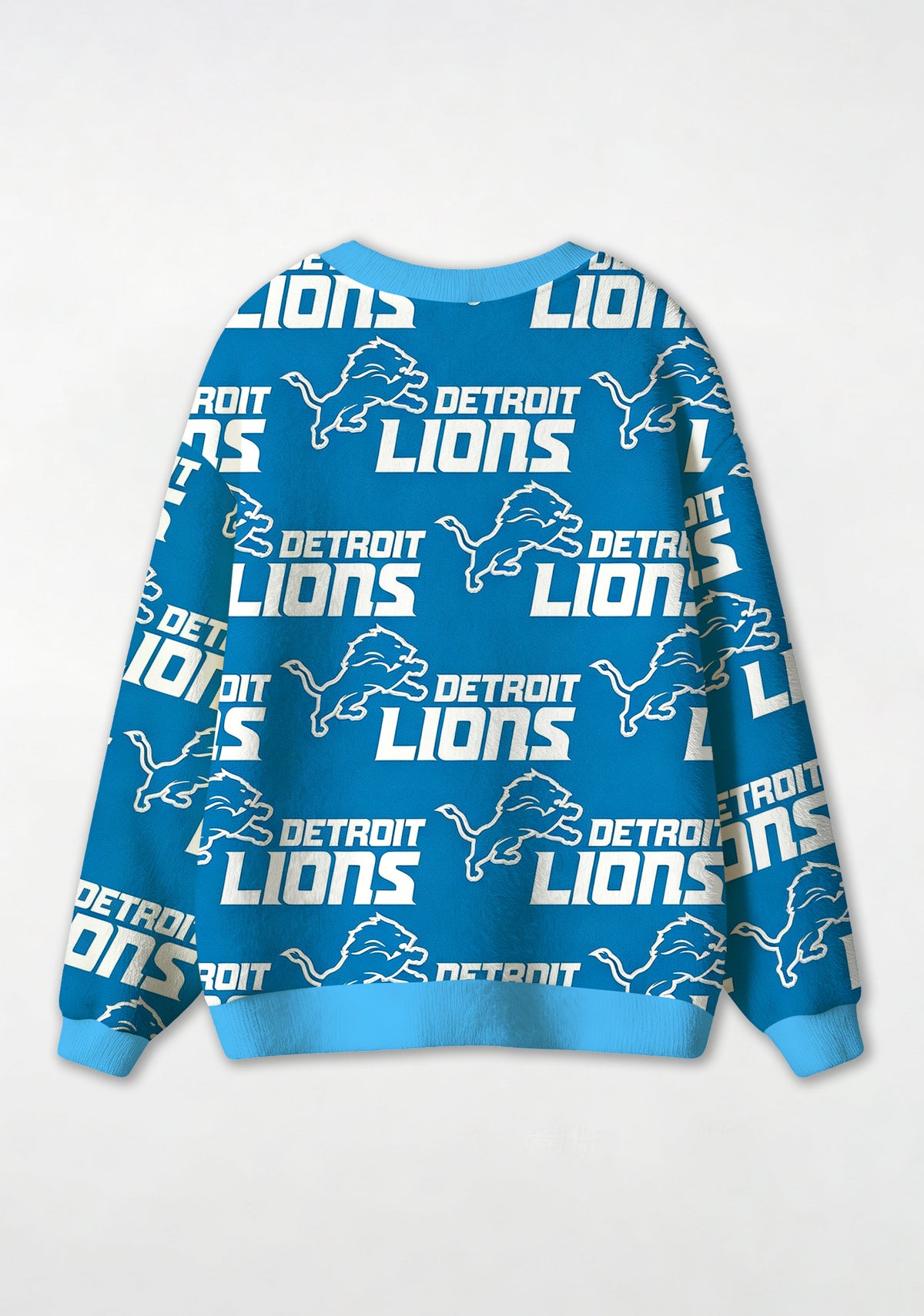 Detroit Lions Minimal Mascot Outline All‑Over Print Lightweight Cardigan